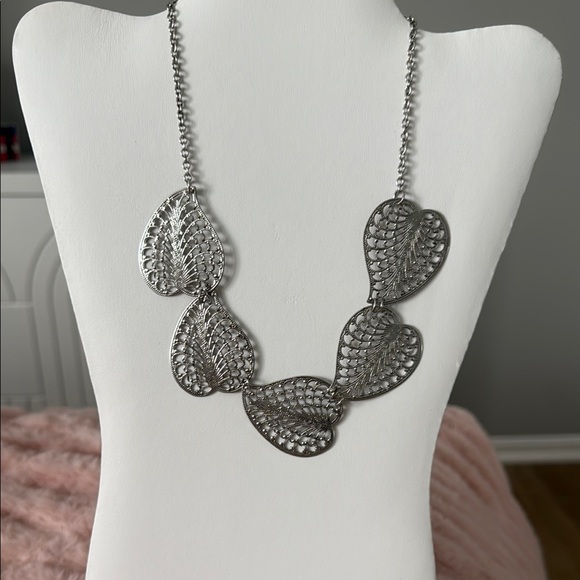 Touchstone Crystal by Swarovski Petals Necklace – Silver-Tone - Picture 1 of 5